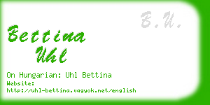 bettina uhl business card